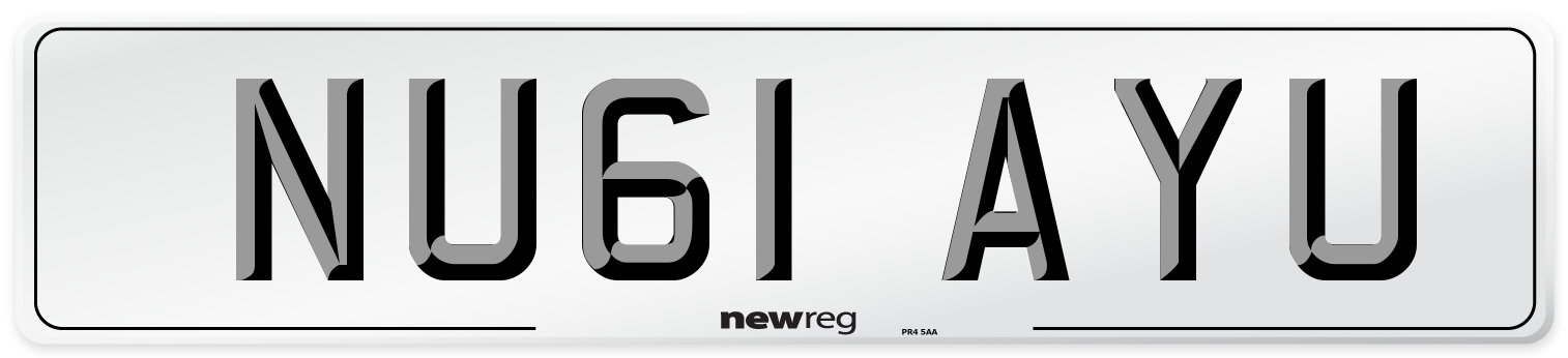 NU61 AYU Number Plate from New Reg